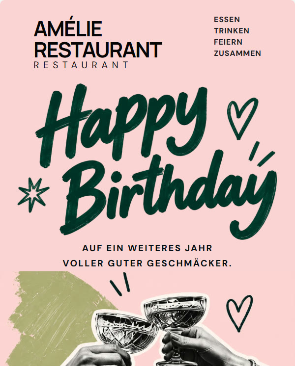 E-Mail-Vorlage Geburtstag · Collage