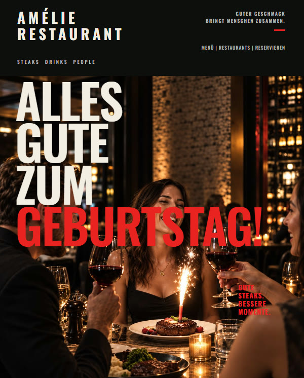 E-Mail-Vorlage Geburtstag · Dunkel