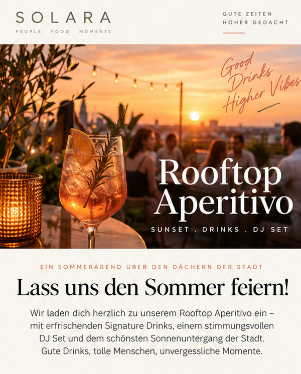 E-Mail-Vorlage Rooftop Aperitivo